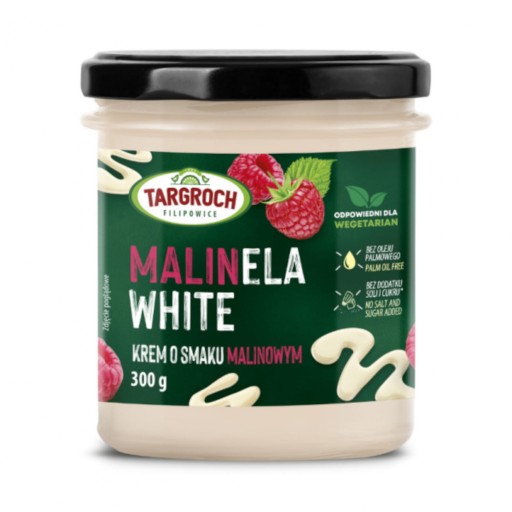 MALIMNELA WHITE Biely krém s príchuťou MALINA 300g