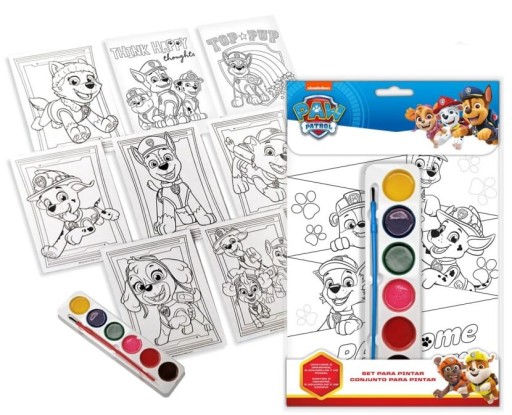 Omaľovánka s farbami Paw Patrol