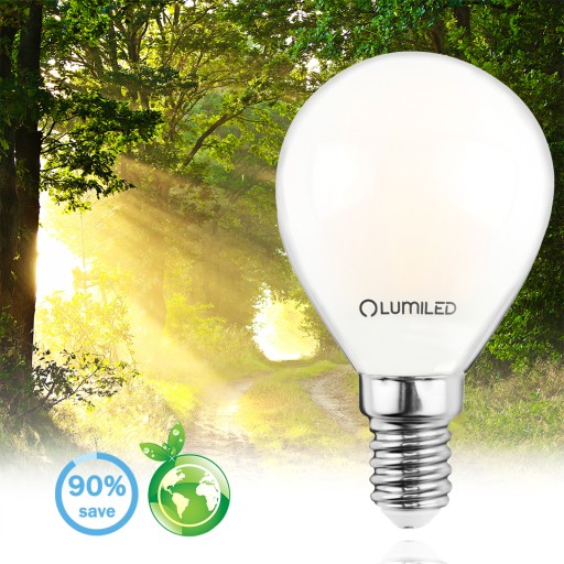 LED žiarovka E14 GUĽA 7W = 60W 3000K Teplá biela FILAMENT MLIKY DEKORATÍVNA