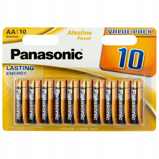 10x VÝKONNÁ ALKALICKÁ BATÉRIA PANASONIC LR6 AA 1,5V