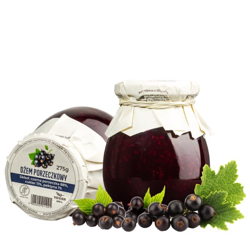 Domáci ríbezľový džem, s nízkym obsahom cukru, celé ovocie BLACK CURRENT 275g