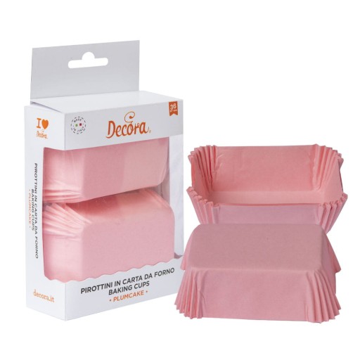 Obdĺžnikové podložky na košíčky RUŽOVÉ 80x50x32mm DECORA 3 ks