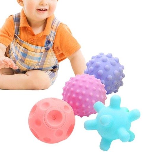 SENZORY LOPTIČKY MASÁŽNE LOPTIČKY HRUBÁKY 4 KS