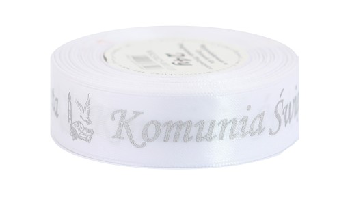 Sväté prijímanie saténová stuha 50mm/9mb, 2 farby