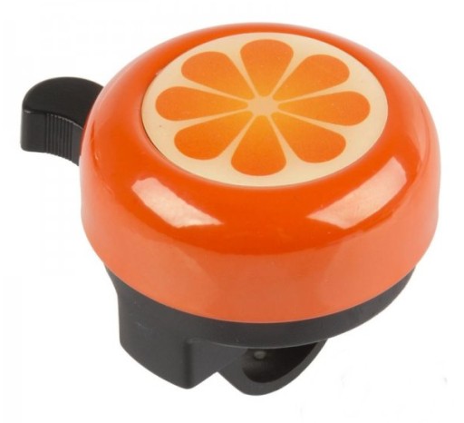 Oranžový zvonček na bicykel