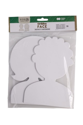 Kartónové tvary 25cm 10ks Happy Color Faces