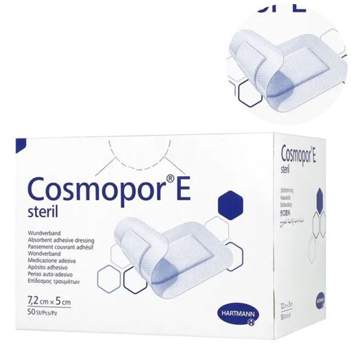 COSMOPOR E Sterilný obväz sterilný 7,2x5cm 50 kusov