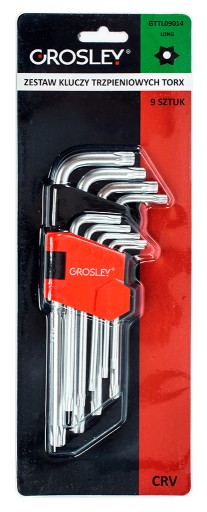 SADA 9 KUSOV DLHÝCH KĽÚČOV TORX LOCK LOCK