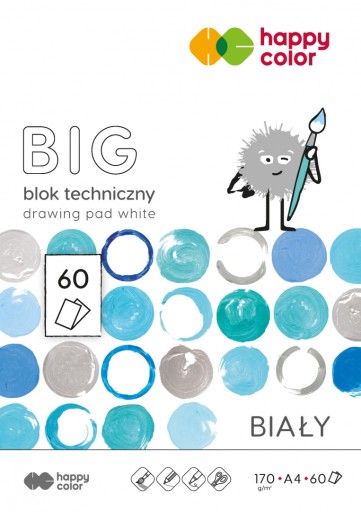 Technická podložka Happy Color BIG biela, 60 listov