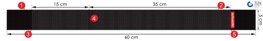 Samostatný suchý zips - Držiak na suchý zips do kufra - 60 cm