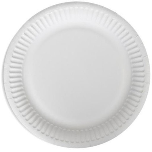 Papierové taniere, biele, jednorázové dezertné taniere, 15 cm - 100 ks.