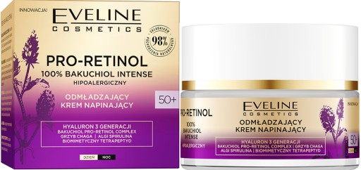 Eveline Pro Retinol Silne spevňujúci krém proti vráskam 50+ 50ml