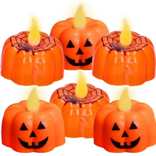 6x SET ETERNAL LAMPA LED SVIEČKA HALLOWEEN HALLOWEENSKÉ DEKORÁCIE TEKVICE