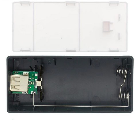 Puzdro na powerbanku s 2x 18650 USB modulom, vstavané