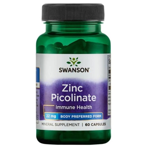 SWANSON ZINC PICOLINATE 22 mg 60 kapsúl.