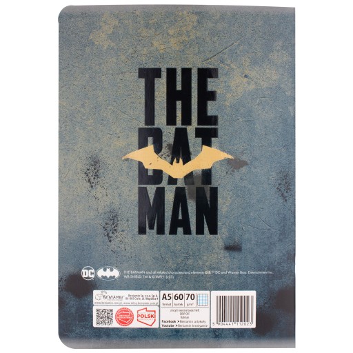 KONTROLOVANÝ ŠKOLSKÝ ZÁPISNÍK BATMAN A5/60K REXUS