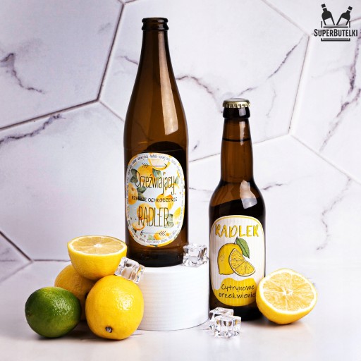 50X PIVNÉ ETIKETY NÁLEPKY PIVO RADLER CITRÓN
