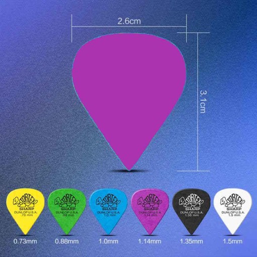 Gitarové trsátko Dunlop Tortex Sharp pre gitaru 1.14