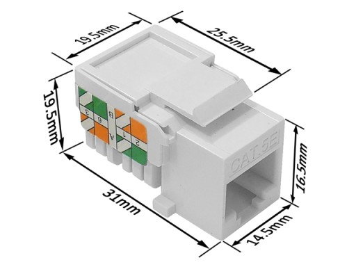 RJ45/8P8C zásuvka kat.5e UTP typ KEYSTONE LSA kontakty