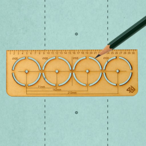 68MM ŠABLÓNA OTVORU ELEKTRICKEJ KRABICE