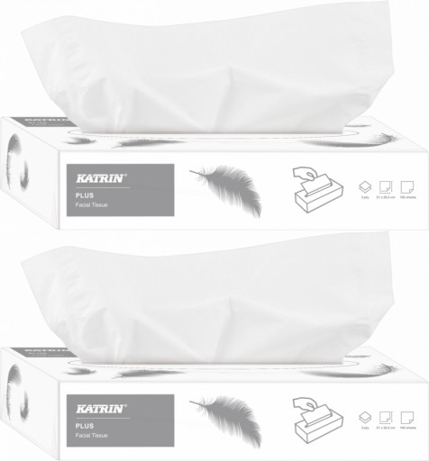 HYGIENICKÉ Utierky KATRIN PLUS, 2 VRSTVOVÉ, 100 KS V KRABIČKE x 2