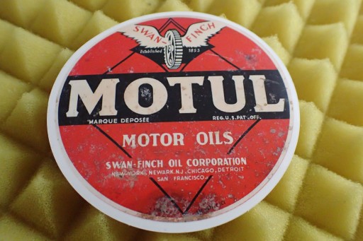 NÁLEPKA MOTUL STARÁ NÁLEPKA JEDINEČNÁ UNIKÁTNA 7,8 x 7,8 cm
