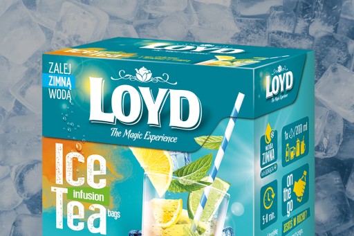 Studený bylinkový ovocný čaj Citrón Limetka Mäta Ľadový čaj 12T LOYD