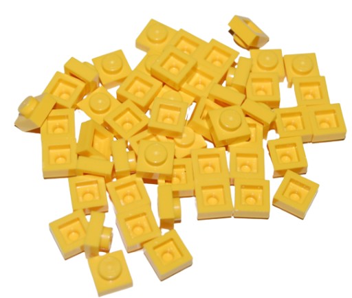 LEGO PLATE 3024 1x1 žltá NOVINKA (10g) 51 ks.