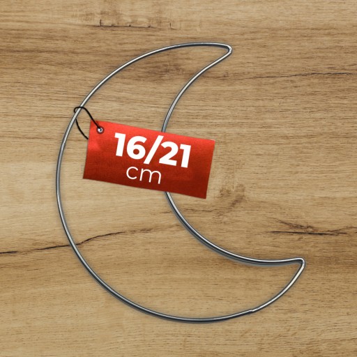 Mesačný prsteň zo STRIEBORNÉHO drôtu, 21 cm, pre makramé