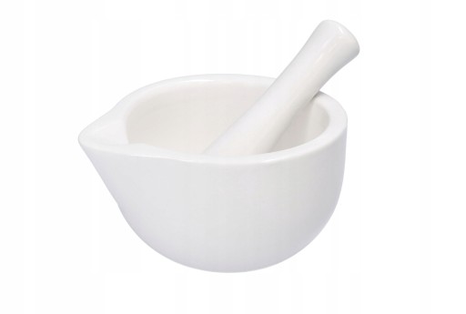 Porcelánový kuchynský mažiar s paličkou, 10 cm