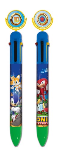 Viacfarebné pero Sonic The Hedgehog Ring Spin pre chlapca