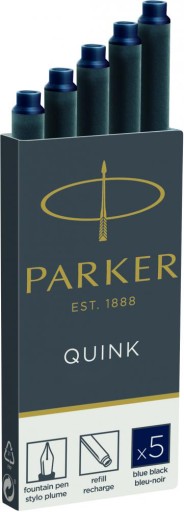 Dlhé náplne do plniaceho pera Parker, 5 ks, námornícka modrá