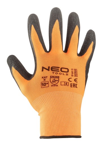 Pracovné rukavice, latexom potiahnutý polyester (crincle), 3131X, veľkosť 9