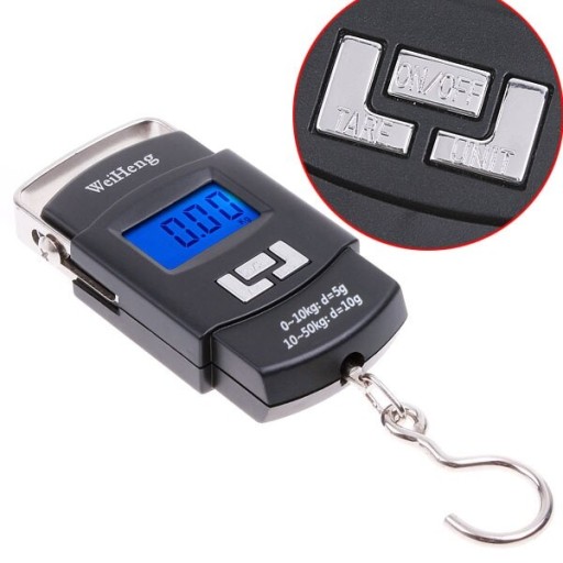 HÁČKOVÁ ELEKTRONICKÁ TURISTICKÁ VÁHA 50 KG 5g/10g