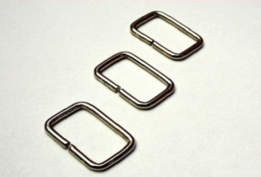Chrómový kovový rám na 30 mm 3 cm pásku, 10 ks
