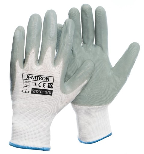 Odolné nitrilové rukavice X-NITRON Odolnosť EN388 Protišmykové 9