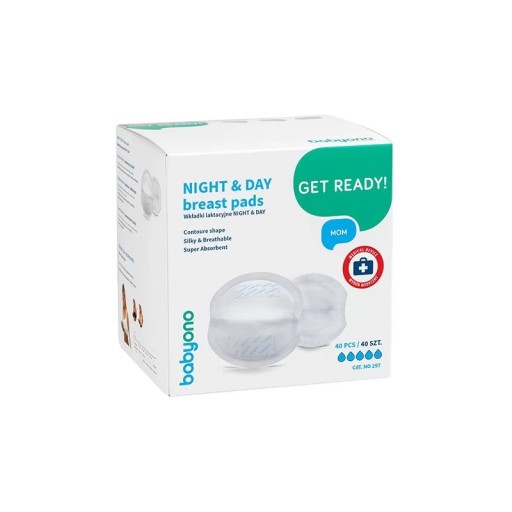NIGHT&DAY podložky na dojčenie 40 ks. Babyono