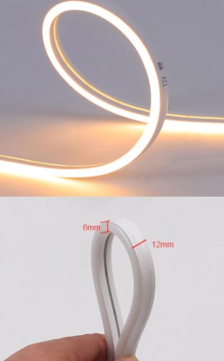 LED pásik 12V 10W vodeodolný 1m NEON TEPLÁ FARBA