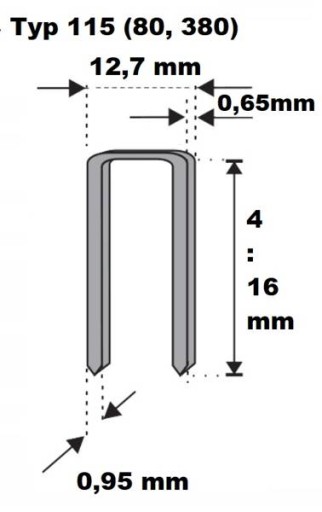 Sponka na čalúnenie typ 115 (80, A) / 6 mm /12600/
