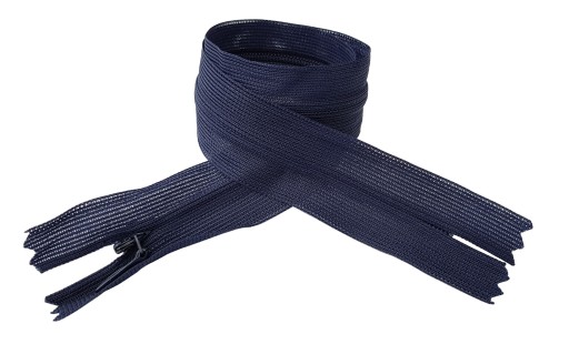 ZAHRNUTÝ Zips, NEODDELITEĽNÁ SIEŤ #3 50cm Námornícka modrá