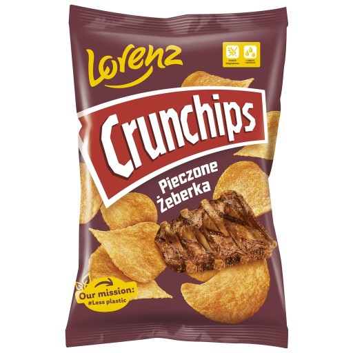 CRUNCHIPS Crisps Pečené rebierka s príchuťou rebierka 140g LORENZ