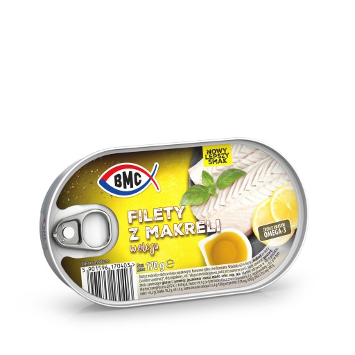 Filety z makrely v BMC oleji 170g