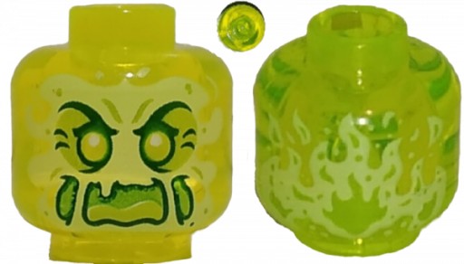 LEGO Hidden Side 28621pb0004 HEAD trans-neon (1g)