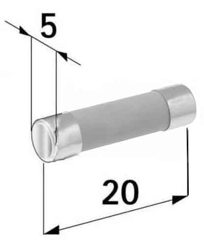 WTAC100 Poistka keramická, rýchla 100mA 20x5mm, 1ks