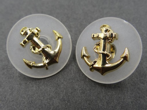 18mm Gombíky s kotvou 12 ks farba POLOTRANSPARENTNÁ/ZLATÁ K122 15007