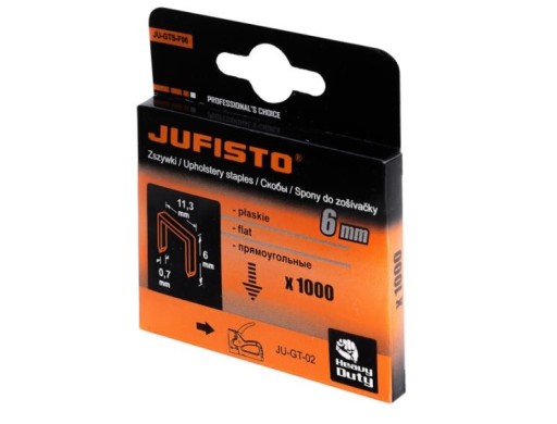 JUFISTO ŠTÍTKY NA ČALÚNENIE PLOCHÉ 1000 KS - 6mm