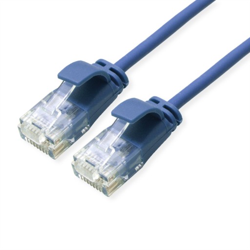 PatchCord Slim kat.6A LSOH modrý 0,15 m