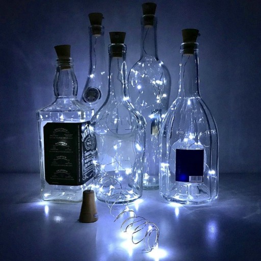 viečko FĽAŠE 20 LED SVIETID NA SOLÁRNY DRÔT