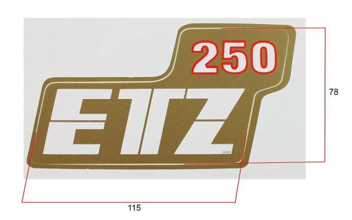 Nálepky nálepka nálepka ETZ 250 KAPA nálepka