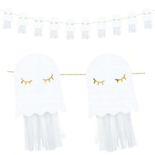 GIRLAND papier GHOSTS halloween duch WHITE 130cm